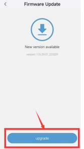 Click the “Upgrade”. When the update is complete, you will hear "Hello,  connect success". 